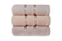 Mijölnir Dolce Juego de toallas de mano, 3 piezas, Amarillo claro, Lila claro, Salmón